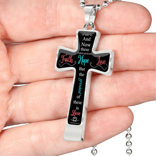 Faith Hope Love Cross Necklace