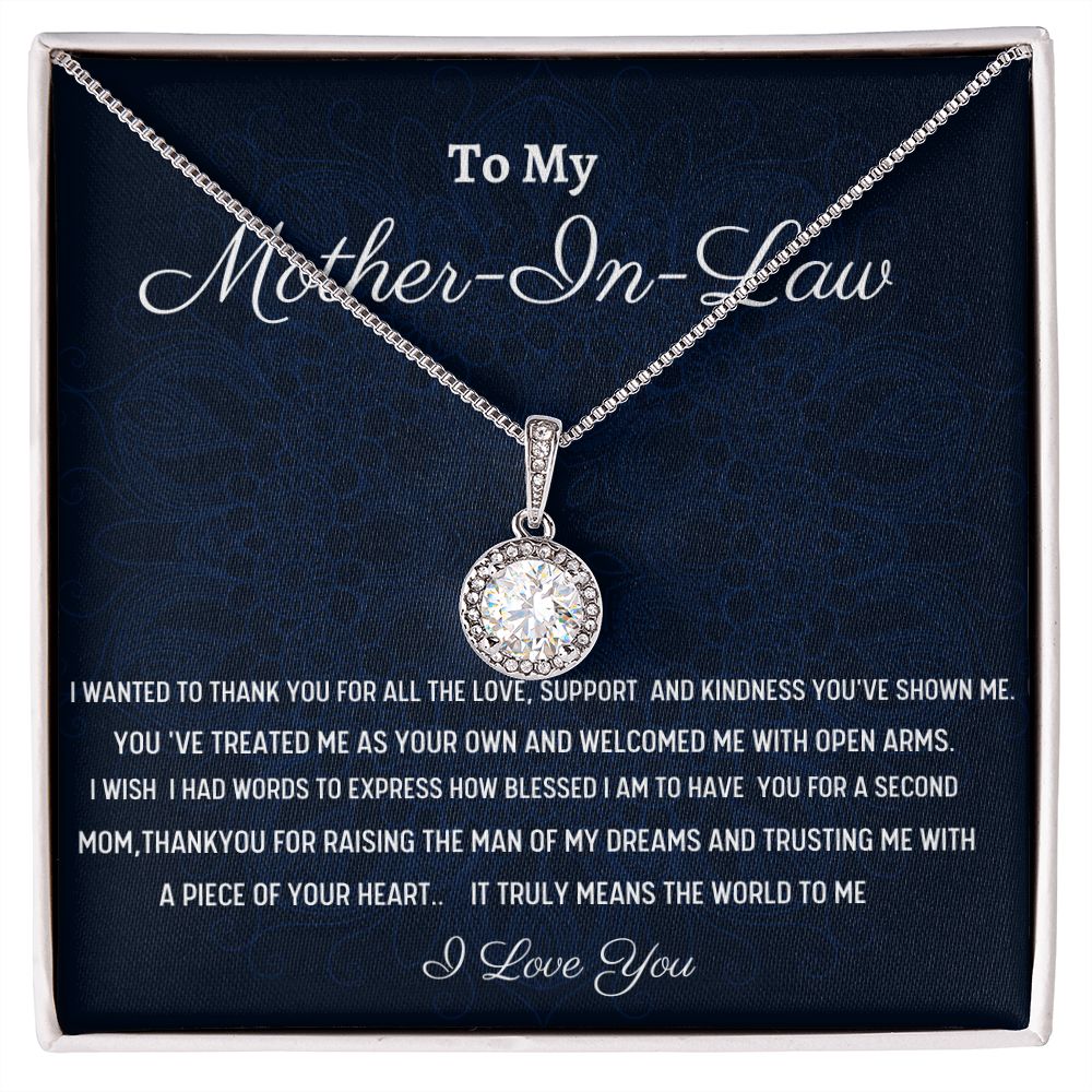 To My Mother-In-Law Eternal Hope Necklace, Birthday Gift For Mother In Law, Retirement Gift, Wedding Anniversary Gift, Women Jewelry Gift, From Daughter In Law.