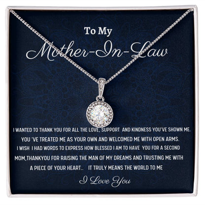 To My Mother-In-Law Eternal Hope Necklace, Birthday Gift For Mother In Law, Retirement Gift, Wedding Anniversary Gift, Women Jewelry Gift, From Daughter In Law.