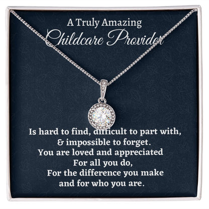 A Truly Amazing Childcare Provider Gift, Eternal Hope Necklace, Appreciation Gift For A Childcare Provider, Jewelry Gift For Women, Christmas Gift.