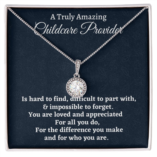 A Truly Amazing Childcare Provider Gift, Eternal Hope Necklace, Appreciation Gift For A Childcare Provider, Jewelry Gift For Women, Christmas Gift.