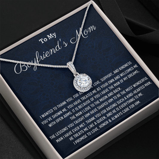 To My Boyfriends Mom Gift, Eternal Hope Necklace, Christmas Gift for Boyfriends Mom Gift for Boyfriend's Mom Mother’s Day Gift