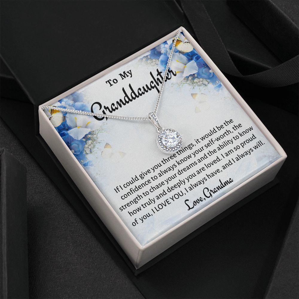 To My Granddaughter Eternal Hope Necklace, Birthday Gift For Her, Grandmother To Granddaughter Gift, Graduation Jewelry Gift.