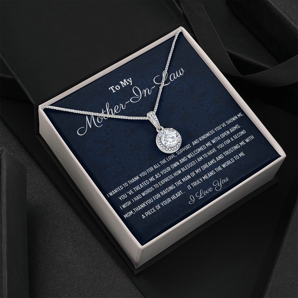 To My Mother-In-Law Eternal Hope Necklace, Birthday Gift For Mother In Law, Retirement Gift, Wedding Anniversary Gift, Women Jewelry Gift, From Daughter In Law.