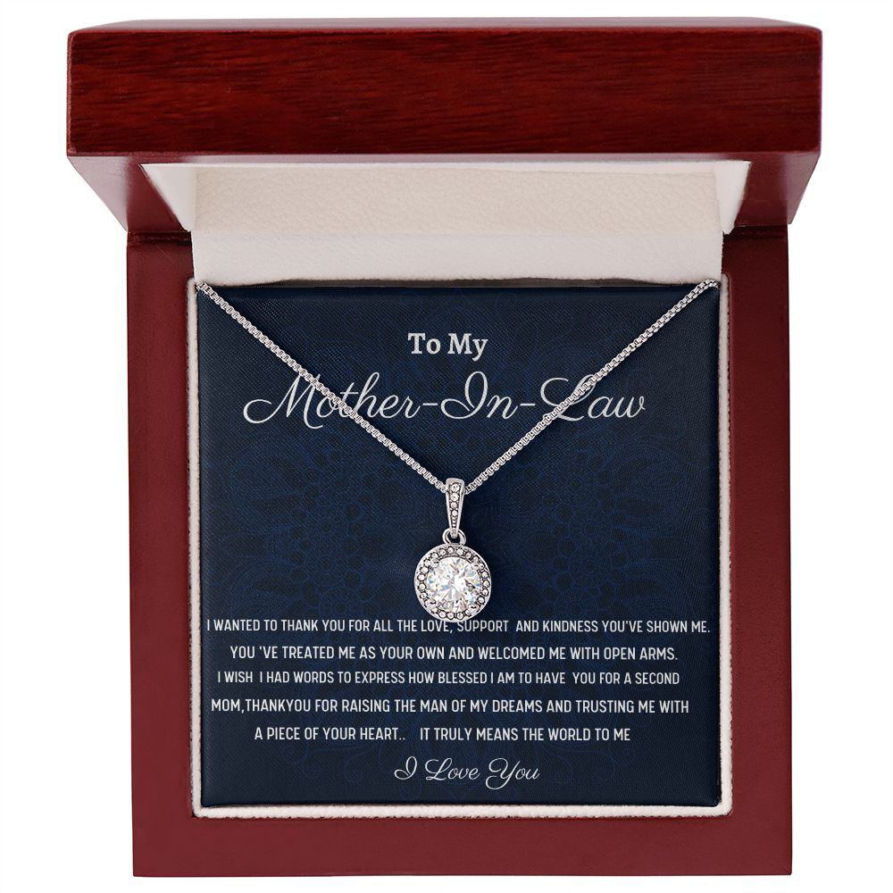 To My Mother-In-Law Eternal Hope Necklace, Birthday Gift For Mother In Law, Retirement Gift, Wedding Anniversary Gift, Women Jewelry Gift, From Daughter In Law.