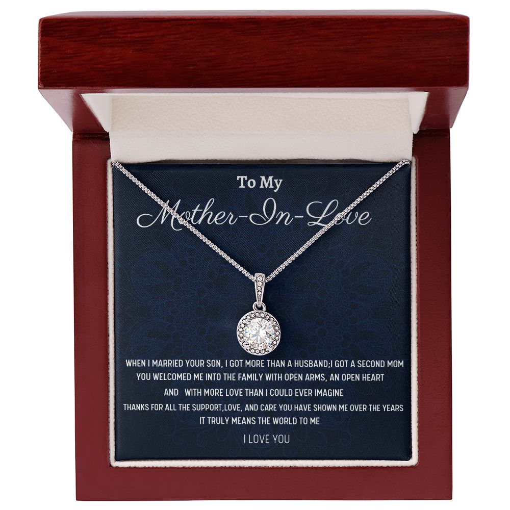 To My Mother-In-Love Eternal Hope Necklace, Birthday Gift For My Mother-In-Love, Birthday Gift For Husband's Mom, Mothers Day Gift, Wedding Anniversary Gift, From Daughter-In-Love.
