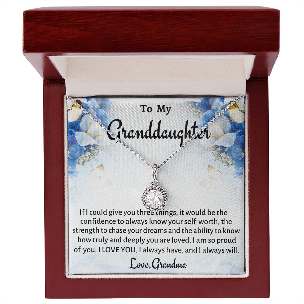 To My Granddaughter Eternal Hope Necklace, Birthday Gift For Her, Grandmother To Granddaughter Gift, Graduation Jewelry Gift.
