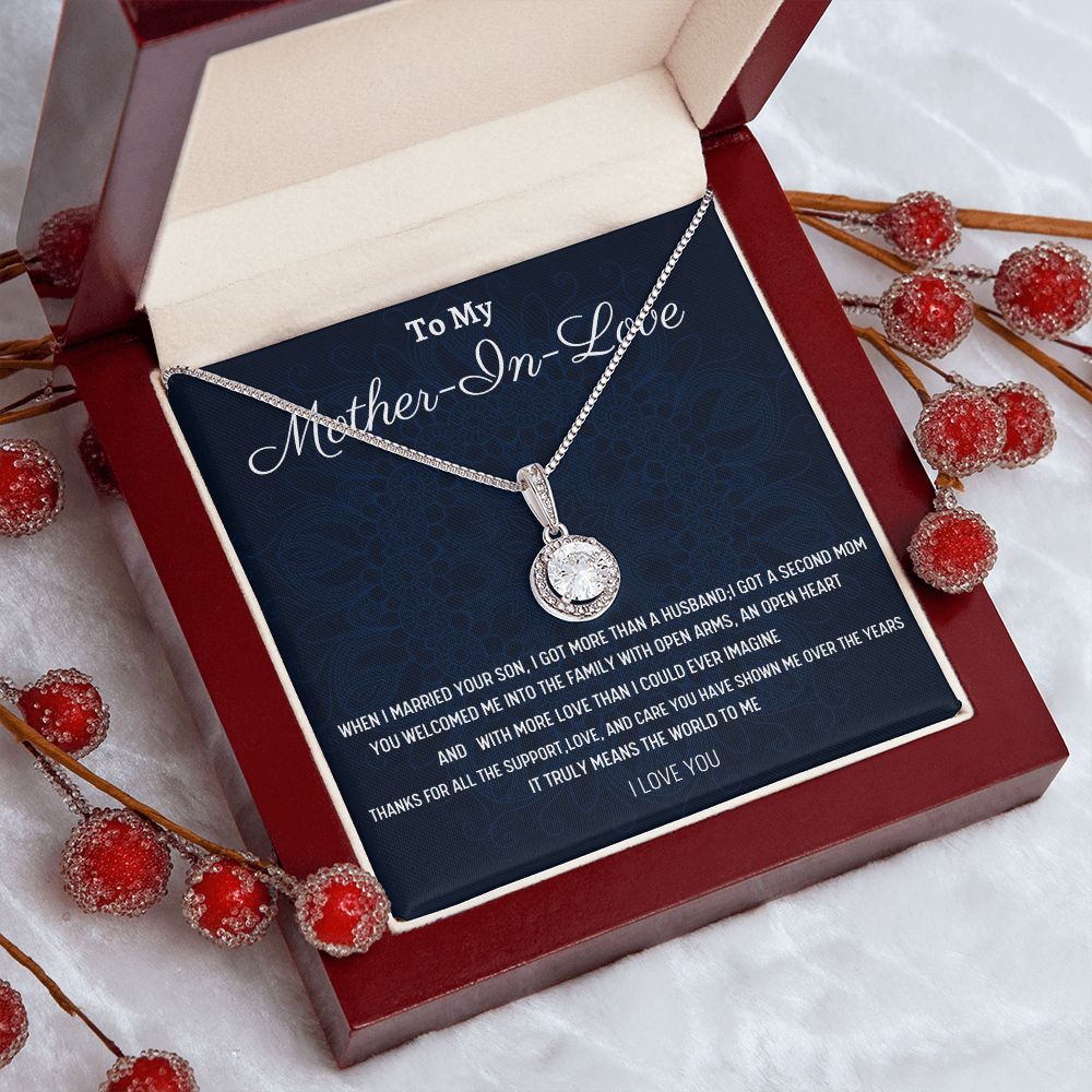 To My Mother-In-Love Eternal Hope Necklace, Birthday Gift For My Mother-In-Love, Birthday Gift For Husband's Mom, Mothers Day Gift, Wedding Anniversary Gift, From Daughter-In-Love.