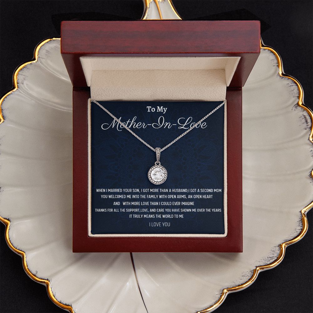 To My Mother-In-Love Eternal Hope Necklace, Birthday Gift For My Mother-In-Love, Birthday Gift For Husband's Mom, Mothers Day Gift, Wedding Anniversary Gift, From Daughter-In-Love.