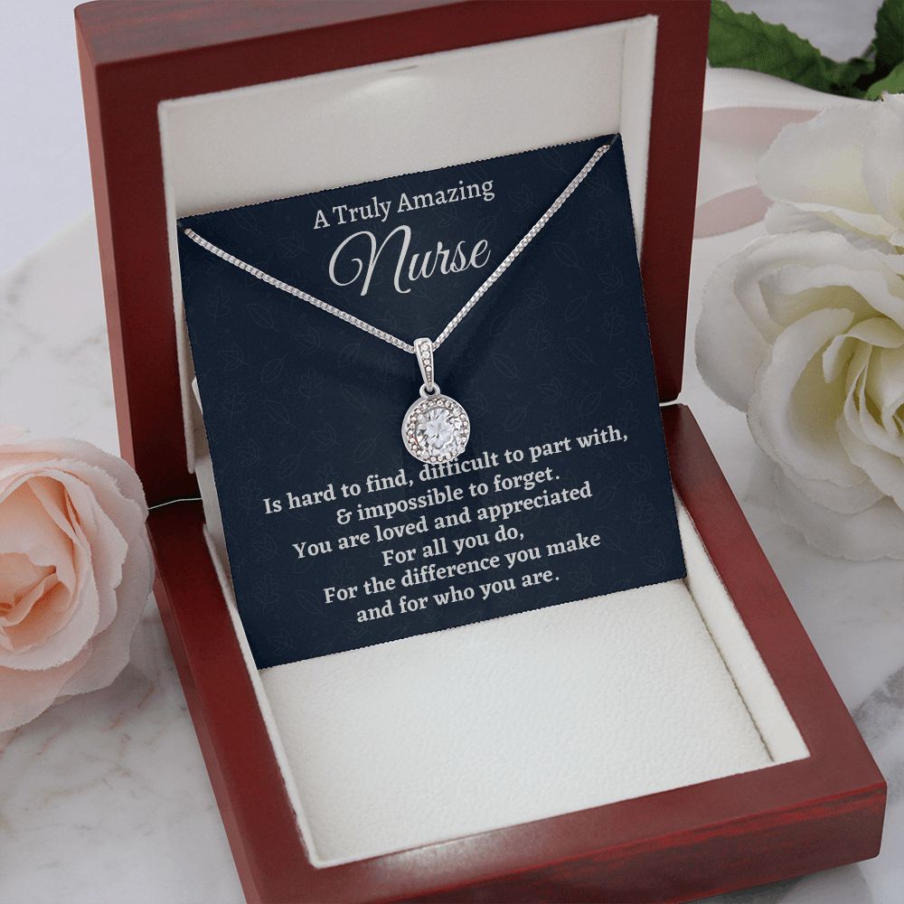 To A Truly Amazing Nurse, Eternal Hope Necklace, Appreciation Gift For Nurse Mom, Mothers Day Gift, Christmas Gift, Women Jewelry, From Proud Son.
