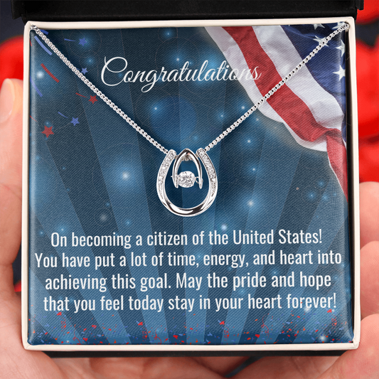 New US Citizen Gift, Amazing Necklace, American Naturalization Ceremony Gift, American Immigrant Citizenship Gift, Jewelry Gift For Her