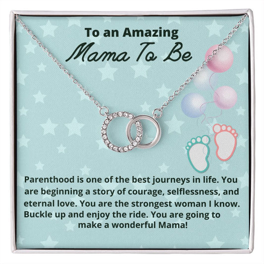To An Amazing Mama To Be, Perfect Pair Necklace, Pregnancy Gift, New Mom Gift, First Time Mom.