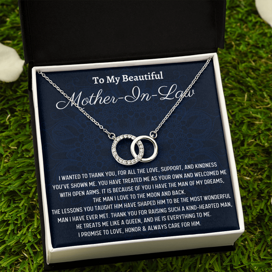 Mother-In Law Gift, Lovely Perfect Pair Necklace, To My Husbands Mom Gift, Valentine Gift For Her, Mother's Day Gift, Meaningful Gift for Husband's Mom