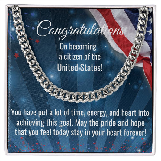 Citizenship Gift Cuban Chain Gift For Him