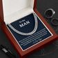 To My Man Cuban Link Chain, Birthday or Anniversary Gift for Him, Christmas Gift, Gift For Him