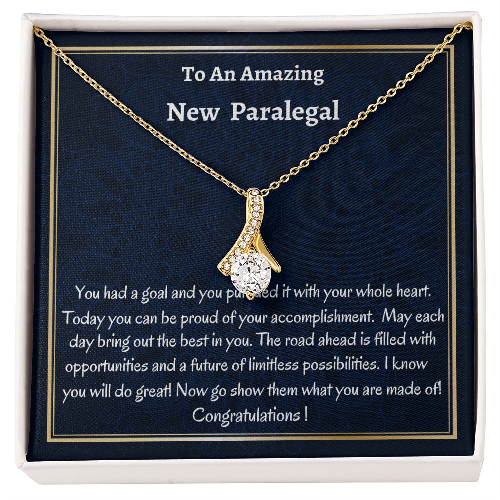 To An Amazing New Paralegal Alluring Beauty Necklace, New Paralegal Graduation Gift, Law Grad, Meaningful Gift,  Women Jewelry
