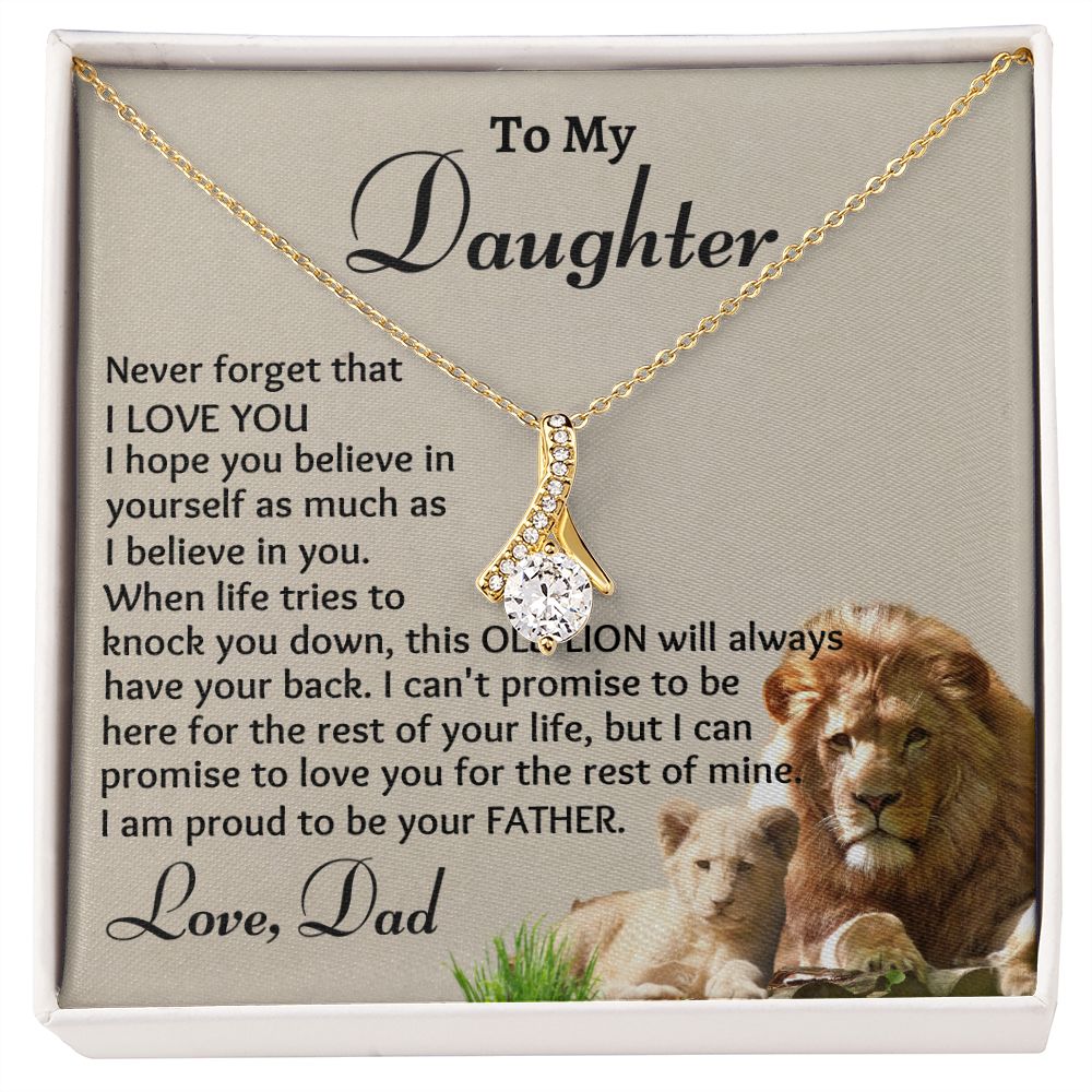 To My Daughter, Alluring Beauty Necklace, Birthday Gift, Christmas Gift For  Lovely Daughter, Dad To Daughter Gift, Appreciation Gift.