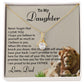 To My Daughter, Alluring Beauty Necklace, Birthday Gift, Christmas Gift For Lovely Daughter, Dad To Daughter Gift, Appreciation Gift.