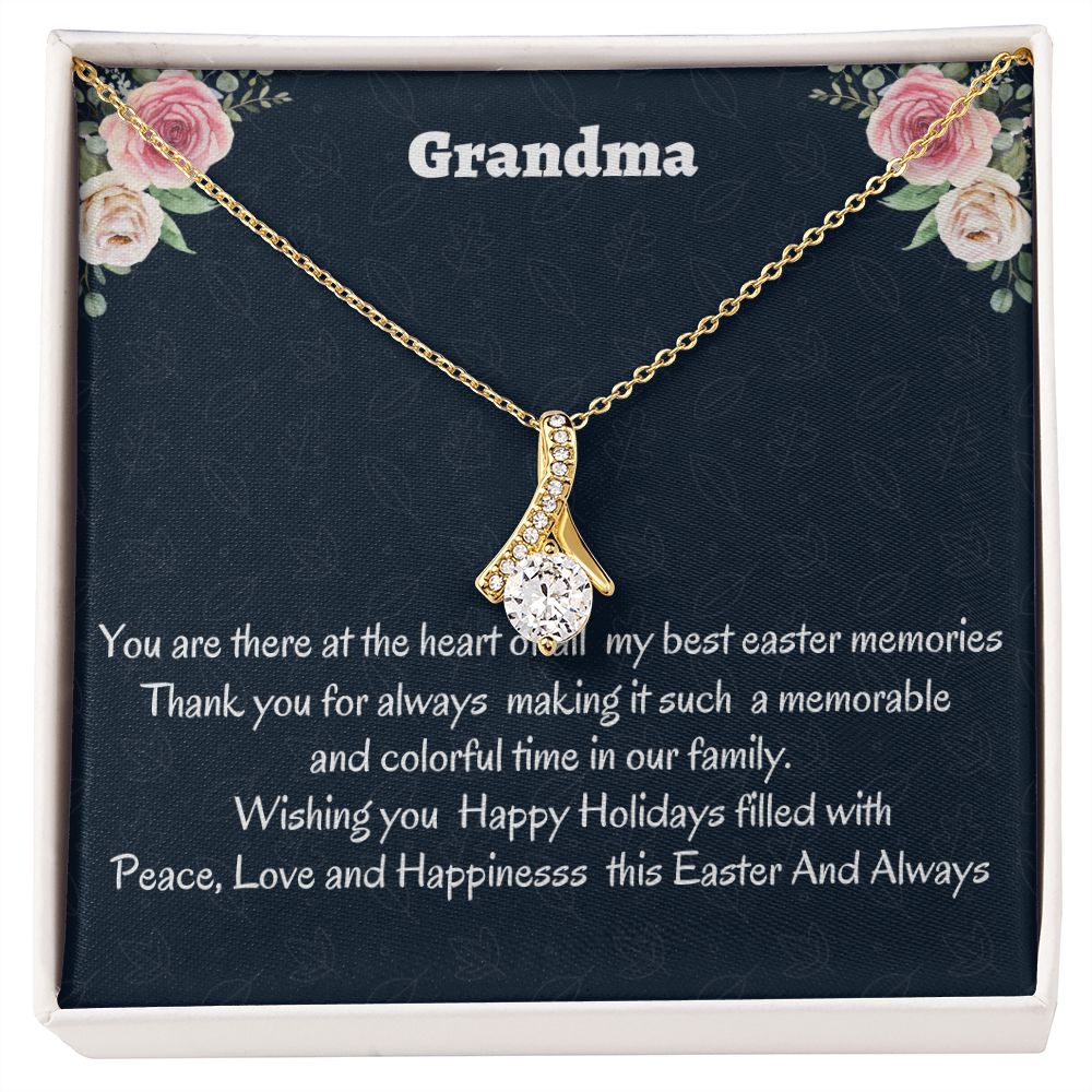 To My Grandma Alluring Beauty Necklace, Easter Holiday Gift For Grandmother, Birthday Gift For Amazing Grandmother, Christmas Gift, Thanksgiving Gift.
