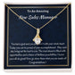 To An Amazing New Sales Manager, Alluring Beauty Necklace, New Sales Manager Gift, Congratulations Gift, Meaningful Jewelry, Unique Gift For Her.