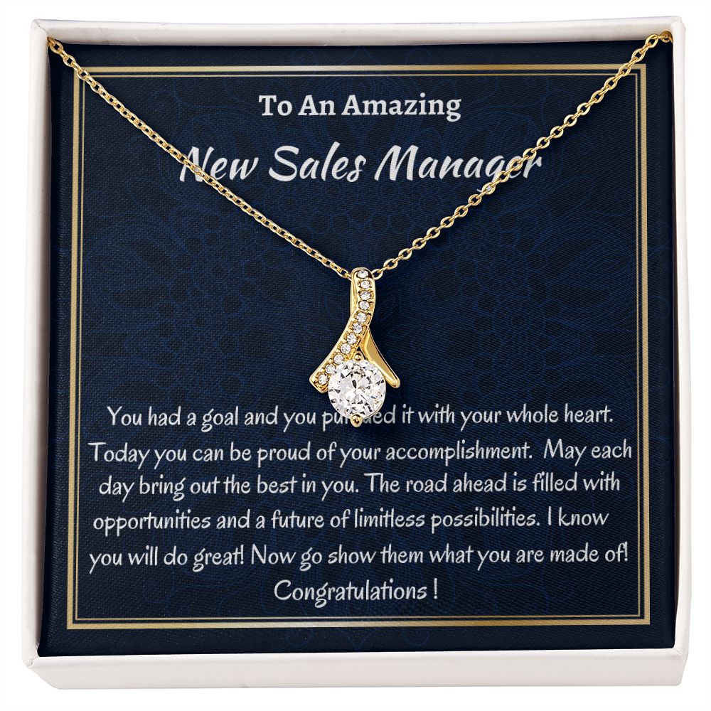 To An Amazing New Sales Manager, Alluring Beauty Necklace, New Sales Manager Gift, Congratulations Gift, Meaningful Jewelry, Unique Gift For Her.