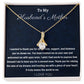 To My Husband's Mother Alluring Beauty Hearts Necklace, Birthday Gift For Husband's Mother, Wedding Anniversary Gift, Mother's Day Gift, Appreciation Gift, Women Jewelry Gift.