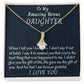 To My Amazing Bonus Daughter, Alluring Beauty Necklace Gift For Her, Christmas Gift From Loving Bonus Mom, Meaningful Gift