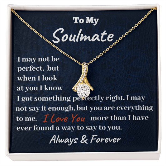 To My Soulmate Alluring Beauty Necklace, If You're a bird i'm a bird, Gift For Wife, Girlfriend, Lover, Friend,  Anniversary Gift, Christmas Gift, Valentine Jewelry Gift For Her, I Love You