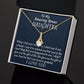 To My Amazing Bonus Daughter, Alluring Beauty Necklace Gift For Her, Christmas Gift From Loving Bonus Mom, Meaningful Gift