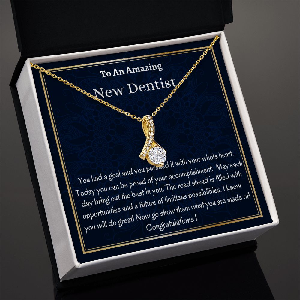To An Amazing New Dentist Alluring Beauty Necklace, New Dentist Necklace, Graduation Gift For Her, Meaningful Gift, Women Jewelry.