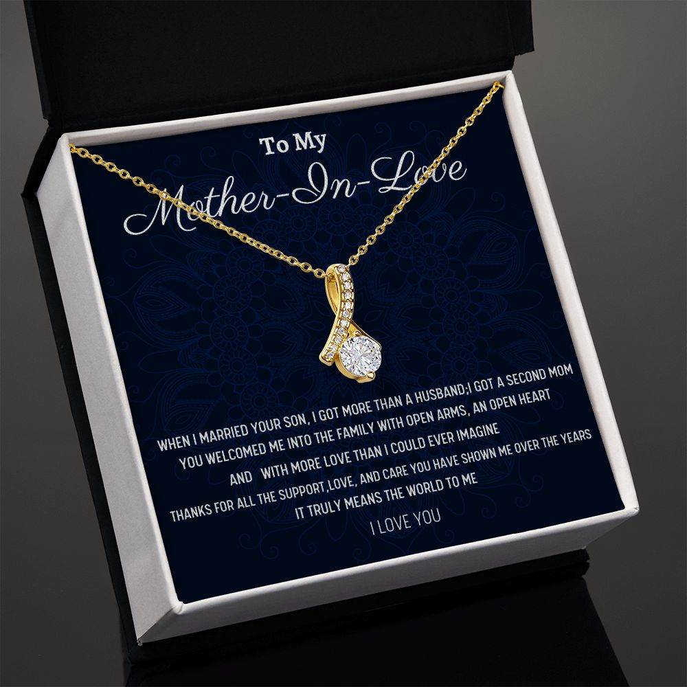 To My Mother-In-Love Alluring Beauty Necklace, Birthday Gift For My Mother-In-Love, Birthday Gift For Husband's Mom, Mothers Day Gift, From Daughter-In-Love.