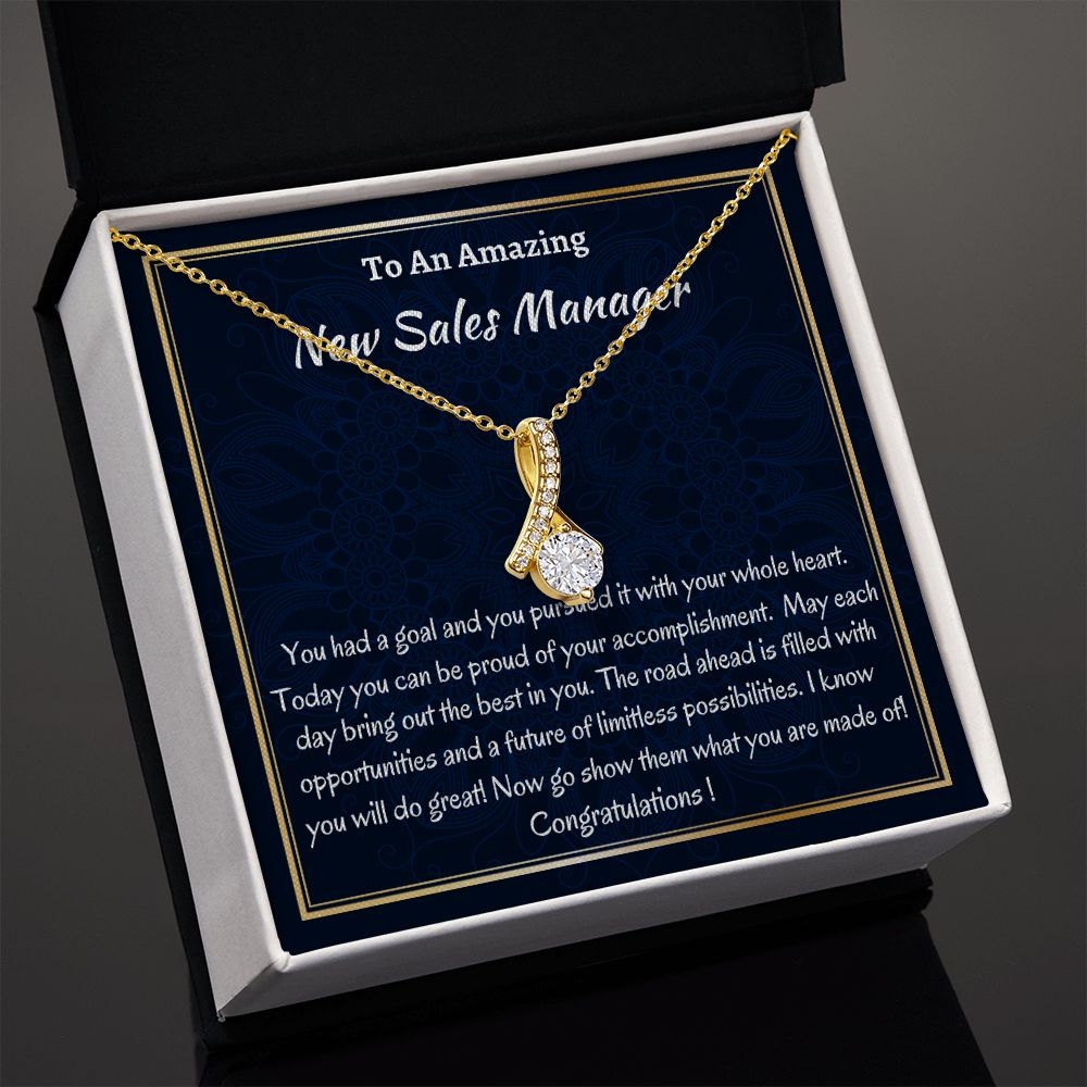 To An Amazing New Sales Manager, Alluring Beauty Necklace, New Sales Manager Gift, Congratulations Gift, Meaningful Jewelry, Unique Gift For Her.