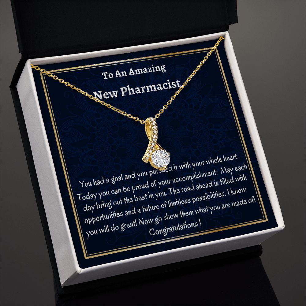 To An Amazing New Pharmacist Alluring Beauty Necklace, Graduation Gift, New Pharmacist Congratulations Gift. Women Jewelry