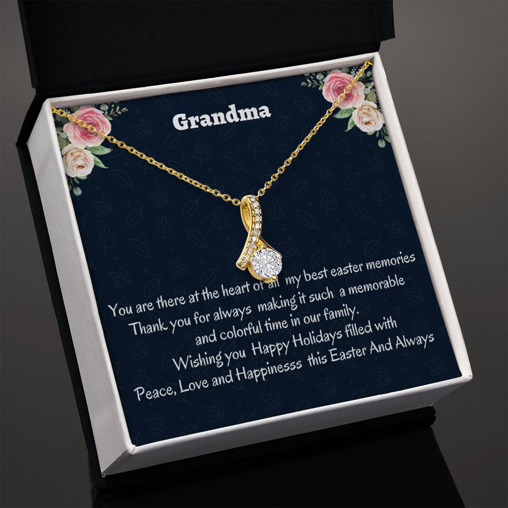 To My Grandma Alluring Beauty Necklace, Easter Holiday Gift For Grandmother, Birthday Gift For Amazing Grandmother, Christmas Gift, Thanksgiving Gift.