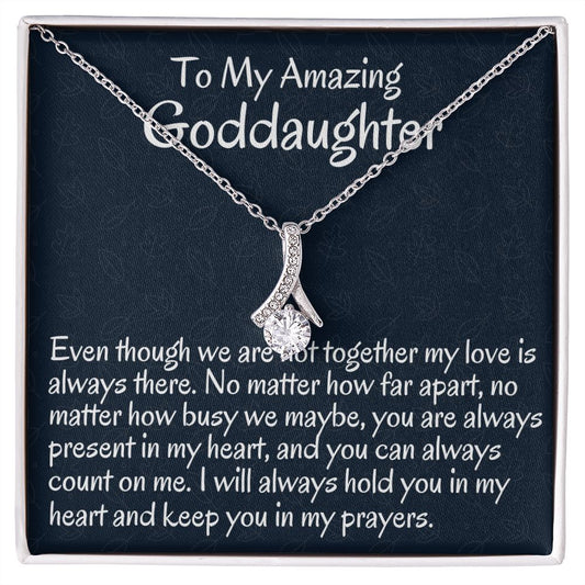 To My Amazing Goddaughter, Alluring Beauty Necklace, Meaningful Gifts, Birthday Gift, Christmas Gift Ideas, From Loving Godmother.