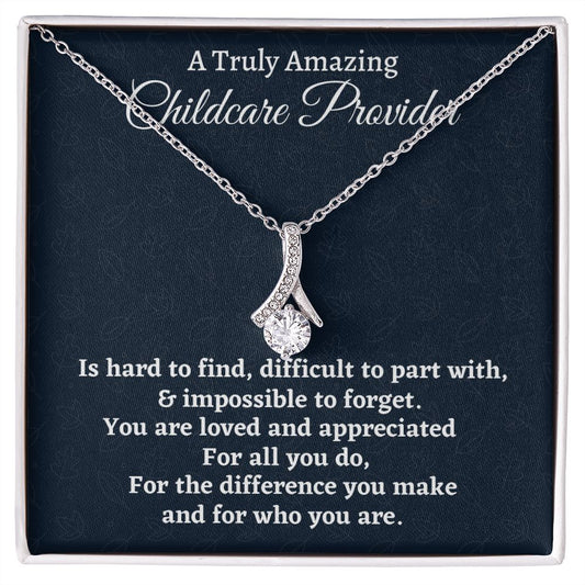 A Truly Amazing Childcare Provider Gift, Alluring Beauty Necklace, Appreciation Gift For A Childcare Provider, Jewelry Gift For Women, Christmas Gift.