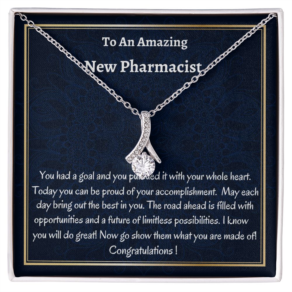 To An Amazing New Pharmacist Alluring Beauty Necklace, Graduation Gift, New Pharmacist Congratulations Gift. Women Jewelry