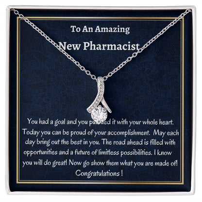 To An Amazing New Pharmacist Alluring Beauty Necklace, Graduation Gift, New Pharmacist Congratulations Gift. Women Jewelry