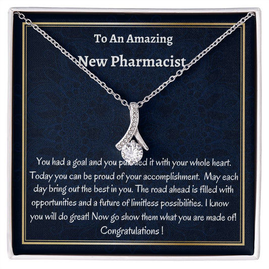 To An Amazing New Pharmacist Alluring Beauty Necklace, Graduation Gift, New Pharmacist Congratulations Gift. Women Jewelry