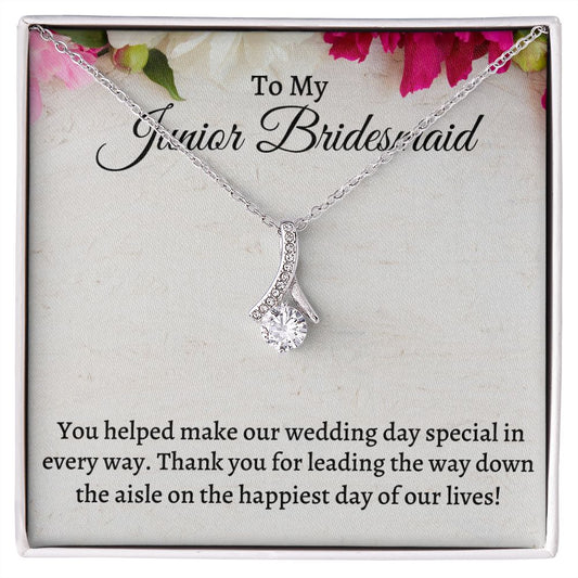 To My Junior Bridesmaid Alluring Beauty Necklace, Wedding Anniversary Gift, Meaningful Gift, Birthday Gift For Her, Appreciation Gift.