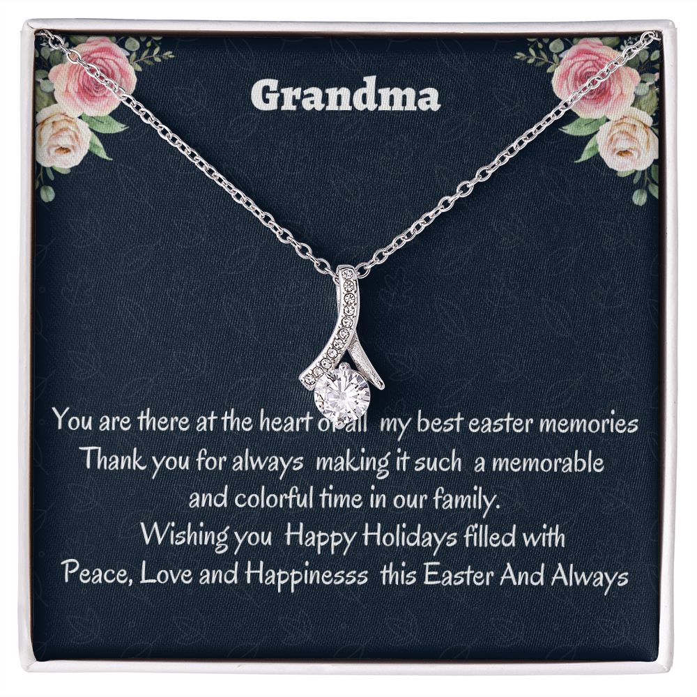 To My Grandma Alluring Beauty Necklace, Easter Holiday Gift For Grandmother, Birthday Gift For Amazing Grandmother, Christmas Gift, Thanksgiving Gift.
