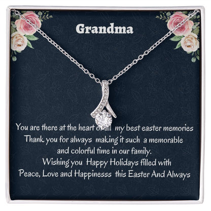 To My Grandma Alluring Beauty Necklace, Easter Holiday Gift For Grandmother, Birthday Gift For Amazing Grandmother, Christmas Gift, Thanksgiving Gift.