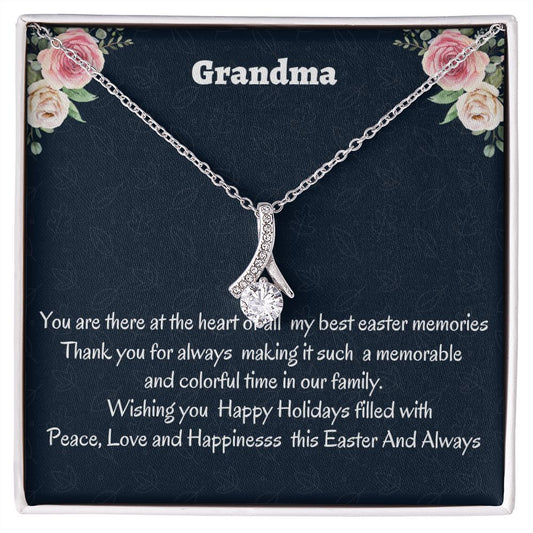To My Grandma Alluring Beauty Necklace, Easter Holiday Gift For Grandmother, Birthday Gift For Amazing Grandmother, Christmas Gift, Thanksgiving Gift.