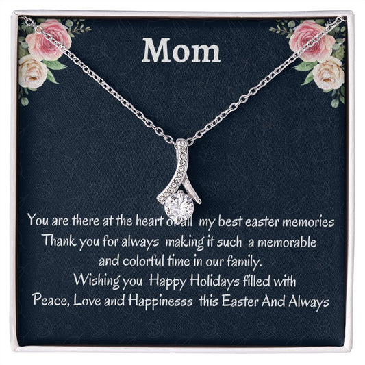 Mom Alluring Beauty Necklace Gift, Easter Holiday Gift For Mom, Birthday Gift For Amazing Mom, Appreciation Gift, Thanksgiving Gift.
