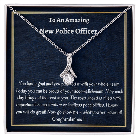 To An Amazing New Police Officer Alluring Beauty Necklace, New Police Graduation Gift, Police Academy Grad, Meaningful Gift,  Women Jewelry.