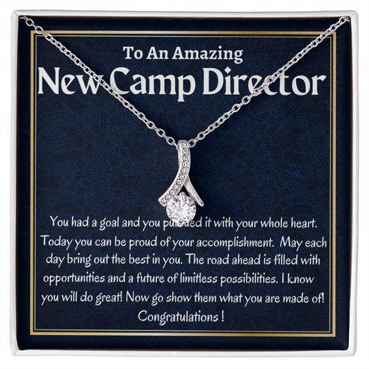 To An Amazing New Camp Director Alluring Beauty Necklace, New Camp Director Jewelry Gift, Camp Director Necklace  Gift, Congratulations Gift For Her.