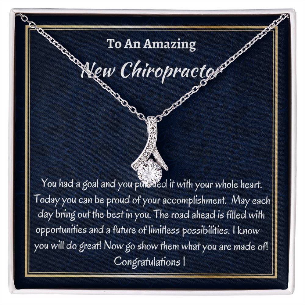 To An Amazing New  Chiropractor Alluring Beauty Necklace, New Chiropractor Congratulations Gift, Profession Gifts , Jewelry Gift For Her.