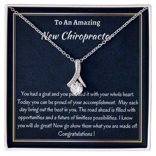To An Amazing New  Chiropractor Alluring Beauty Necklace, New Chiropractor Congratulations Gift, Profession Gifts , Jewelry Gift For Her.