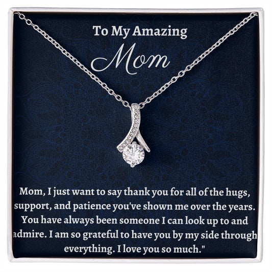 To My Amazing Mom Alluring Beauty Necklace, Amazing mom Birthday Gift, Jewelry Gift For Mom, Valentine Necklace Gift, I Love You Mom