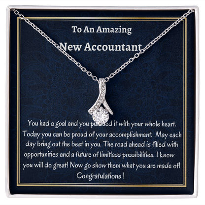 To An Amazing New Accountant Alluring Beauty Necklace, Graduation Gift, New Accountant Congratulations Gift. Women Jewelry